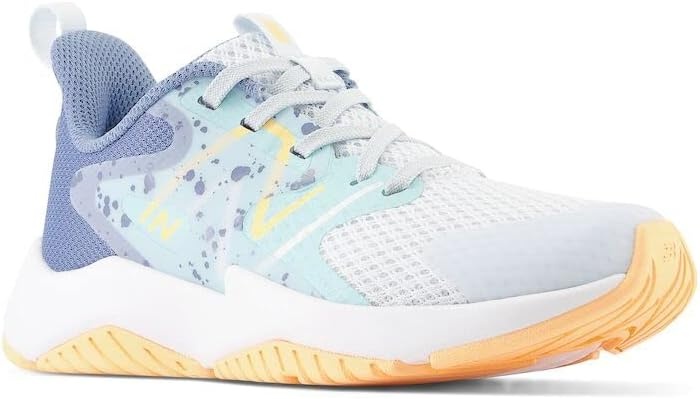 image:imageNew Balance Kids Rave Run V2 LaceUp Running ShoesIce BlueBright CyanSolar Flare
