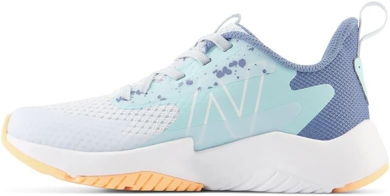 image:imageNew Balance Kids Rave Run V2 LaceUp Running ShoesIce BlueBright CyanSolar Flare