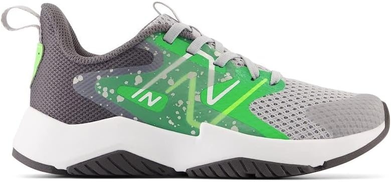 image:imageNew Balance Kids Rave Run V2 LaceUp Running ShoesRain CloudGreen PunchPixel Green