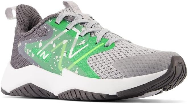 image:imageNew Balance Kids Rave Run V2 LaceUp Running ShoesRain CloudGreen PunchPixel Green