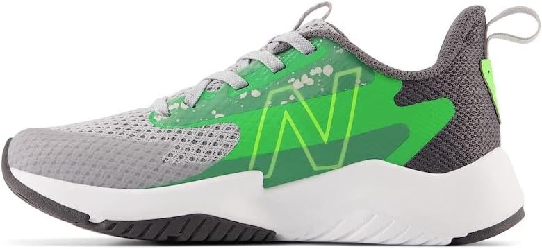 image:imageNew Balance Kids Rave Run V2 LaceUp Running ShoesRain CloudGreen PunchPixel Green