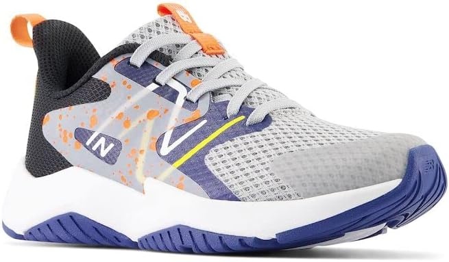 image:imageNew Balance Kids Rave Run V2 LaceUp Running ShoesRain CloudNight SkyBlaze Orange