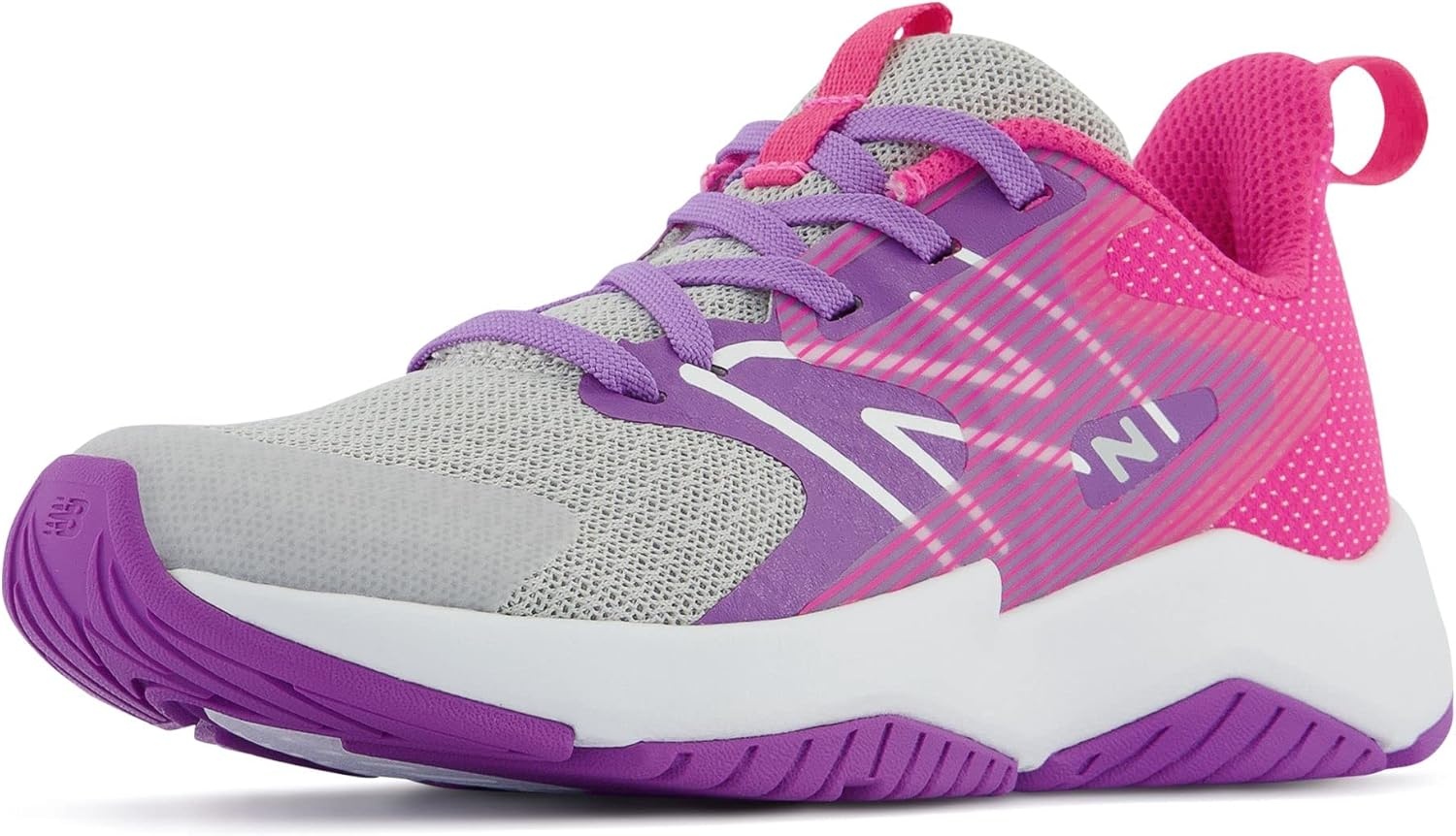 image:imageNew Balance Kids Rave Run V2 LaceUp Running ShoesSummer FogMystic PurpleHipink