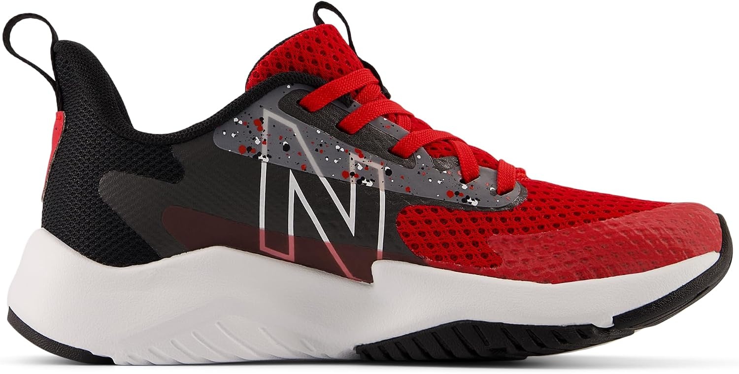 image:imageNew Balance Kids Rave Run V2 LaceUp Running ShoesTeam RedBlackBlack Cement