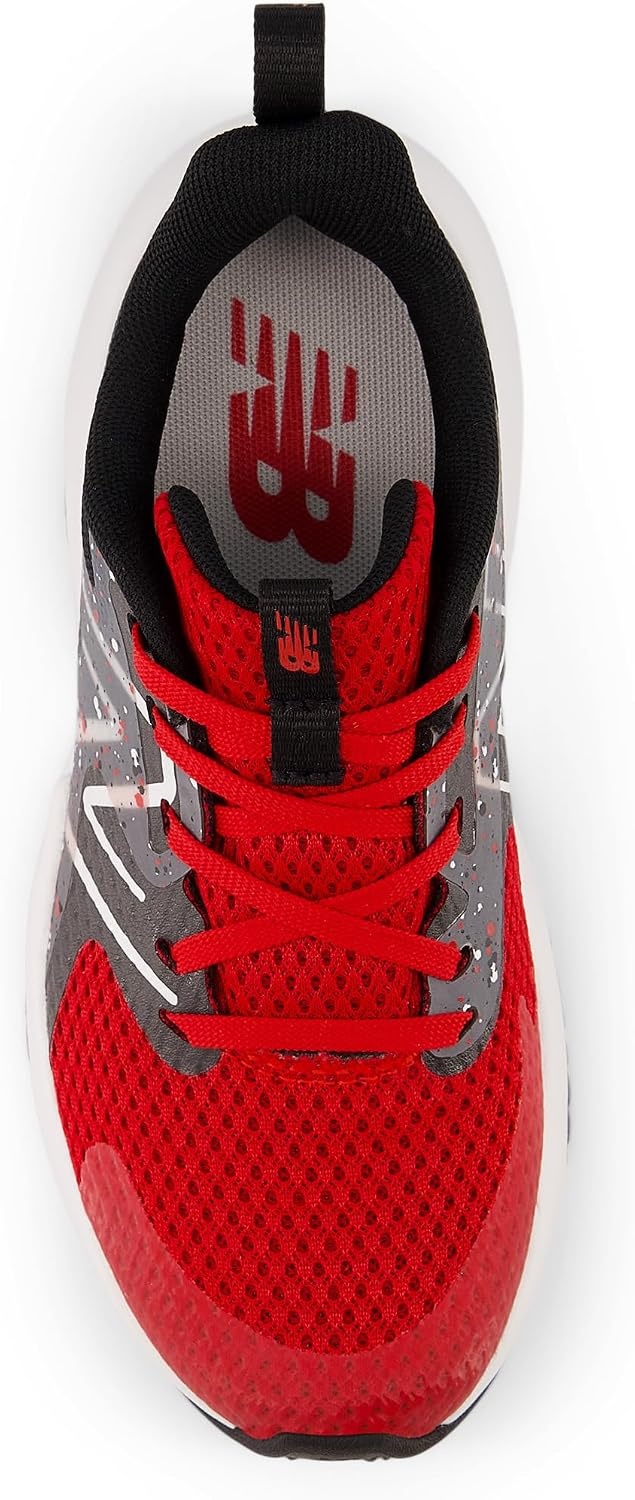 image:imageNew Balance Kids Rave Run V2 LaceUp Running ShoesTeam RedBlackBlack Cement