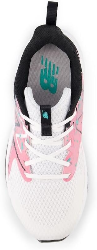 image:imageNew Balance Kids Rave Run V2 LaceUp Running ShoesWhiteReal PinkBlack