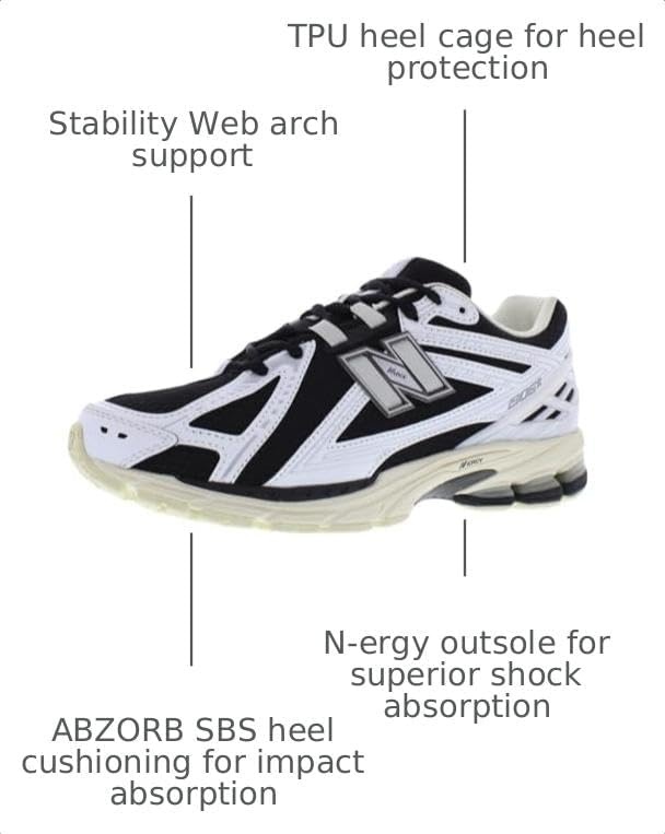 image:imageNew Balance Mens 1906 SneakersGhost WhiteBlackShadow