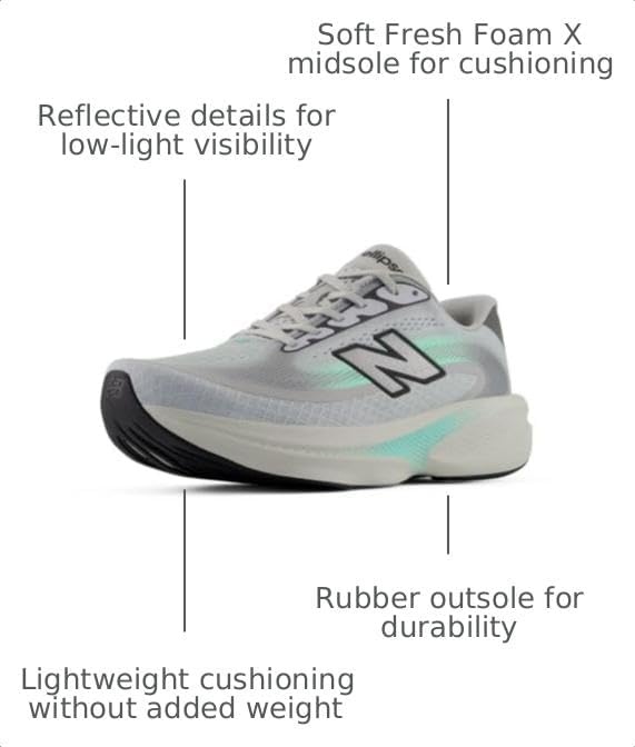 image:imageNew Balance Mens Ellipse V1 Road Running ShoesRaincloudBright Mint