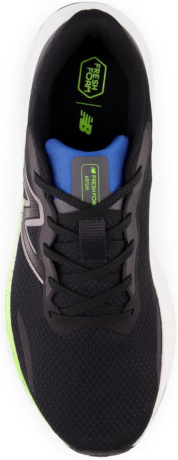 image:imageNew Balance Mens Fresh Foam Arishi V4 Running ShoeBlackPixel GreenCobalt
