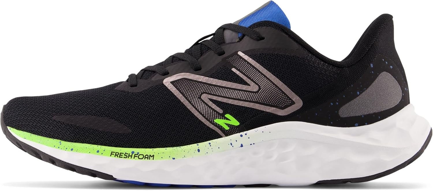 image:imageNew Balance Mens Fresh Foam Arishi V4 Running ShoeBlackPixel GreenCobalt