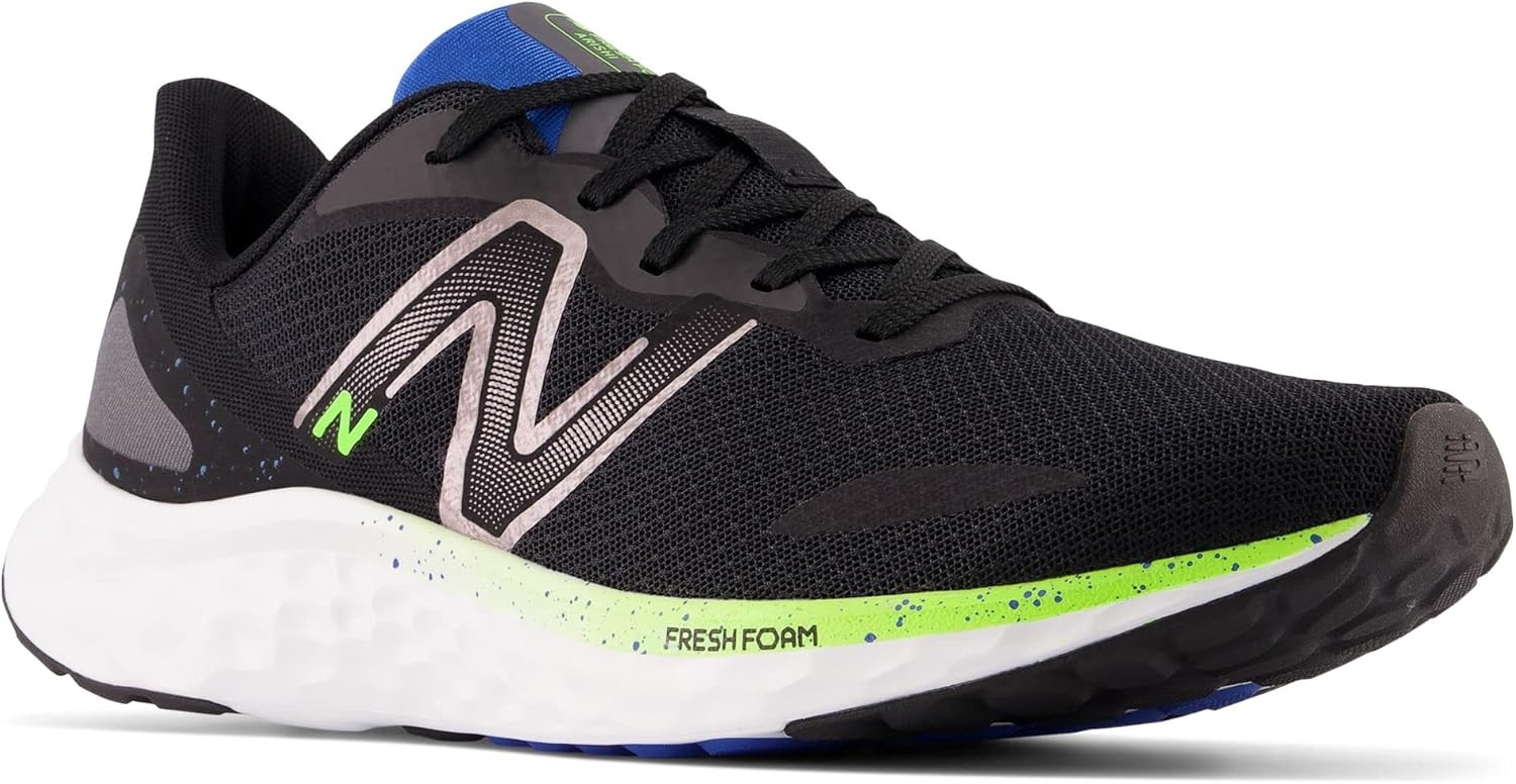 image:imageNew Balance Mens Fresh Foam Arishi V4 Running ShoeBlackPixel GreenCobalt