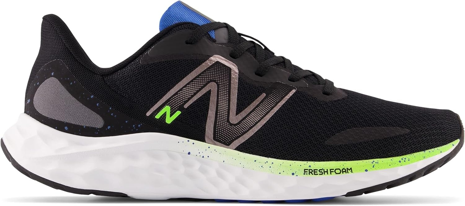 image:imageNew Balance Mens Fresh Foam Arishi V4 Running ShoeBlackPixel GreenCobalt