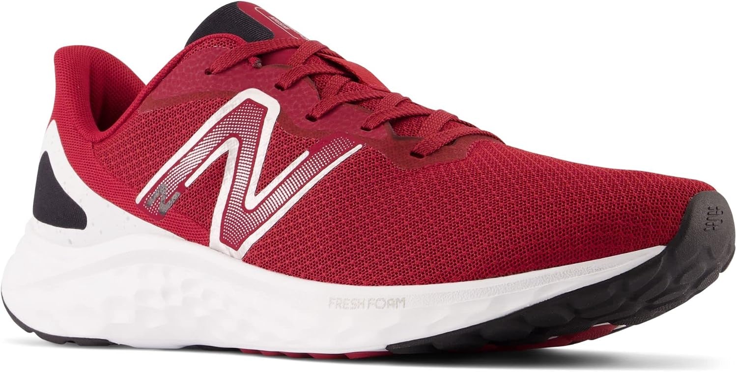 image:imageNew Balance Mens Fresh Foam Arishi V4 Running ShoeCrimsonWhiteSilver Metallic