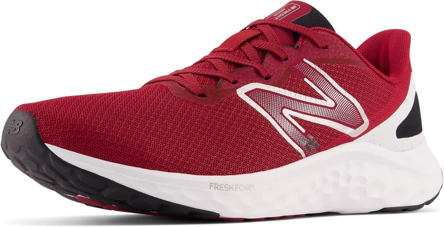 image:imageNew Balance Mens Fresh Foam Arishi V4 Running ShoeCrimsonWhiteSilver Metallic