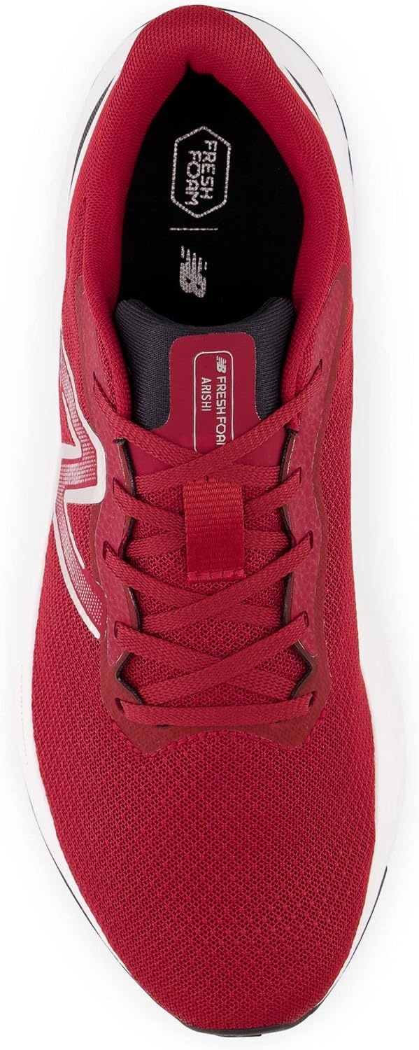 image:imageNew Balance Mens Fresh Foam Arishi V4 Running ShoeCrimsonWhiteSilver Metallic