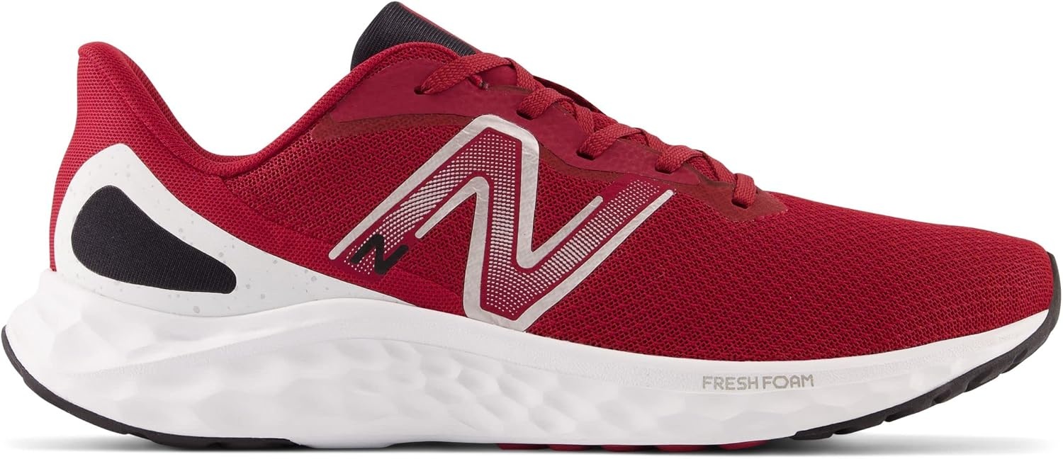 image:imageNew Balance Mens Fresh Foam Arishi V4 Running ShoeCrimsonWhiteSilver Metallic