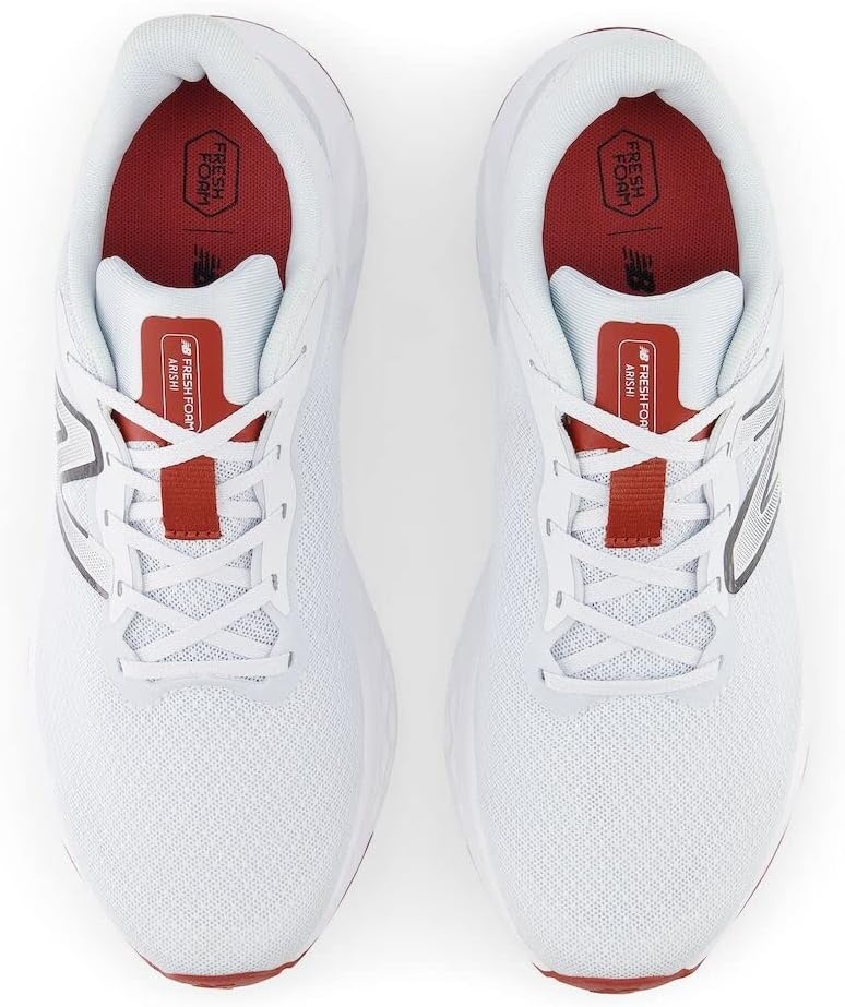 image:imageNew Balance Mens Fresh Foam Arishi V4 Running ShoeQuartz GreyBrick Red