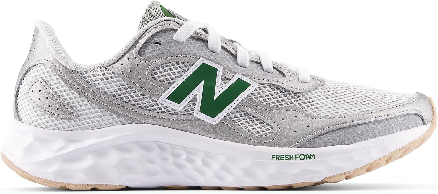 image:imageNew Balance Mens Fresh Foam Arishi V4 Running ShoeRaincloudSilver MetallicDark Alpine Green