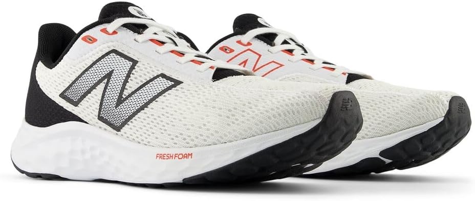 image:imageNew Balance Mens Fresh Foam Arishi V4 Running ShoeWhiteBlackNeo Flame