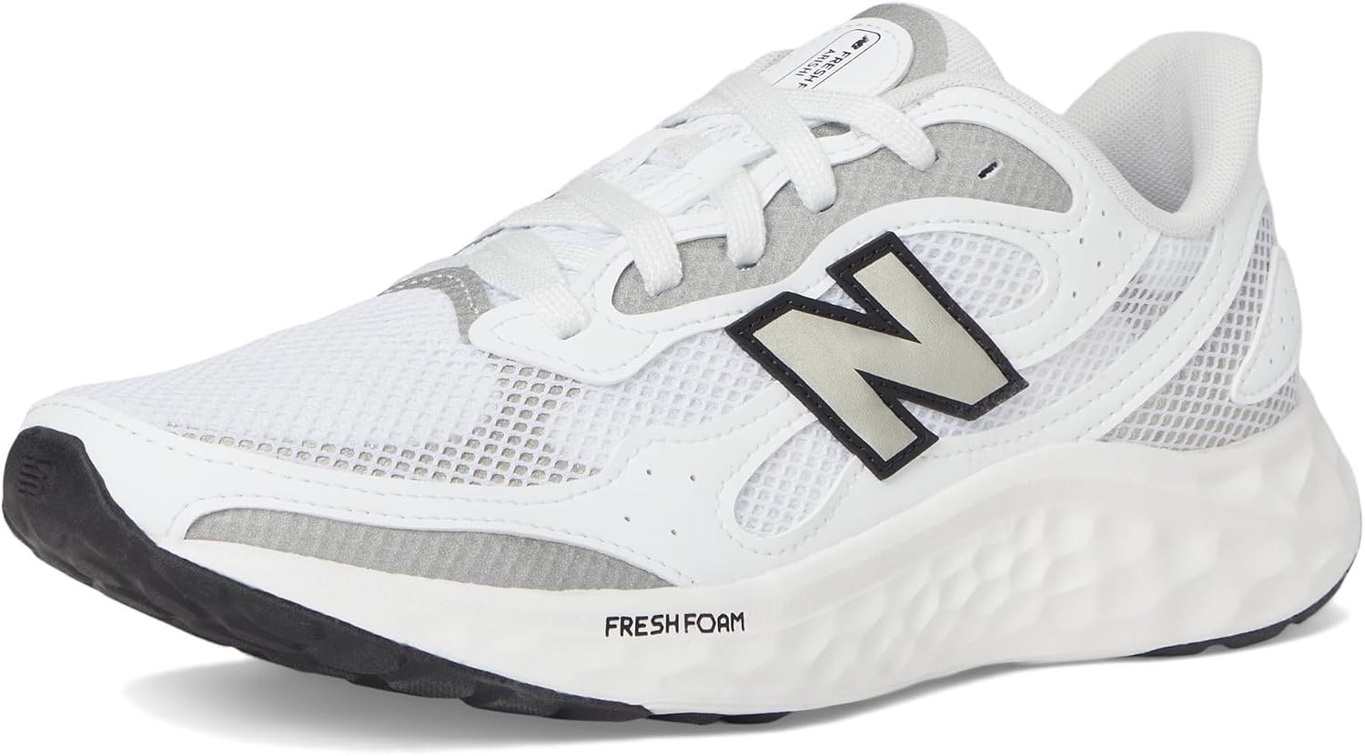 image:imageNew Balance Mens Fresh Foam Arishi V4 Running ShoeWhiteSilver Metallic