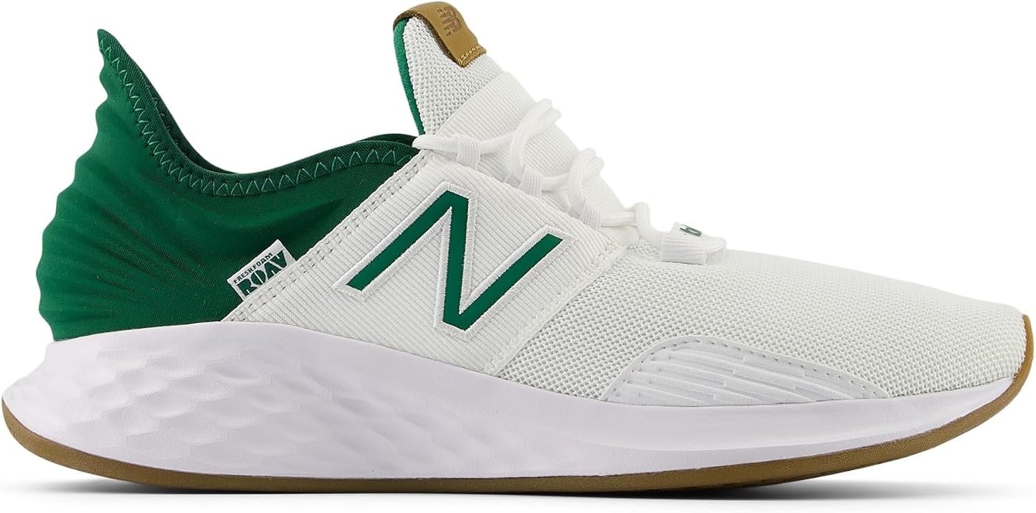 image:imageNew Balance Mens Fresh Foam Roav Running Shoe Road Running ShoesWhiteClassic PineIncense