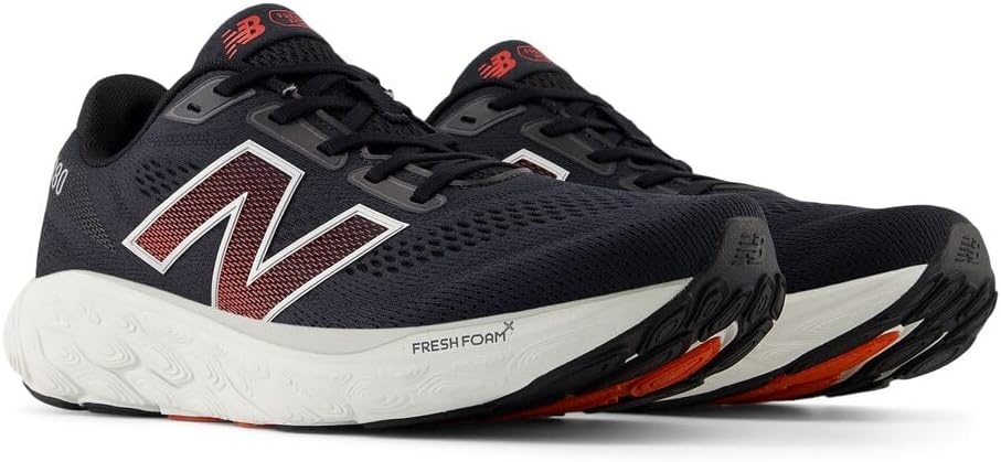image:imageNew Balance Mens Fresh Foam X 880 V14 Running ShoeBlackSilver MetallicNeo Flame