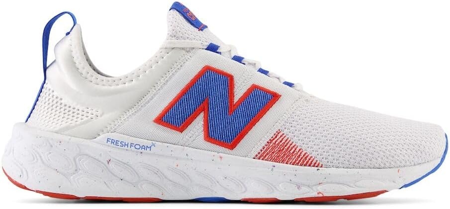 image:imageNew Balance Mens Fresh Foam X Cruz Artisan V3 ShoesWhiteBlue OasisNeo Flame