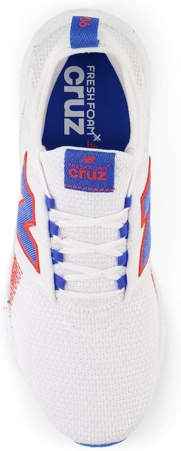 image:imageNew Balance Mens Fresh Foam X Cruz Artisan V3 ShoesWhiteBlue OasisNeo Flame