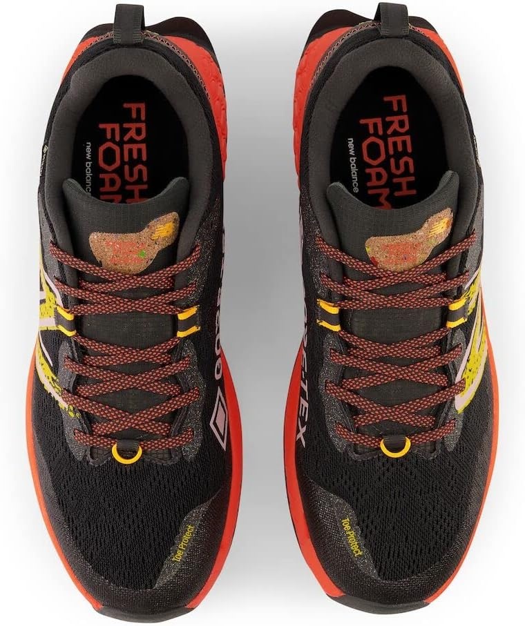 image:imageNew Balance Mens Fresh Foam X Hierro V7 Shoes Trail Running ShoesBlacktopNeon DragonflyHot Marigold