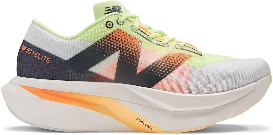 image:imageNew Balance Mens FuelCell Supercomp Elite V4 Running Shoes Road Running ShoesWhiteBleached Lime GloHot Mango