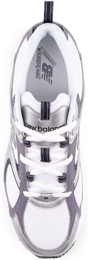 image:imageNew Balance UnisexAdult 408 SneakerWhiteSilver MetallicNeptune Grey