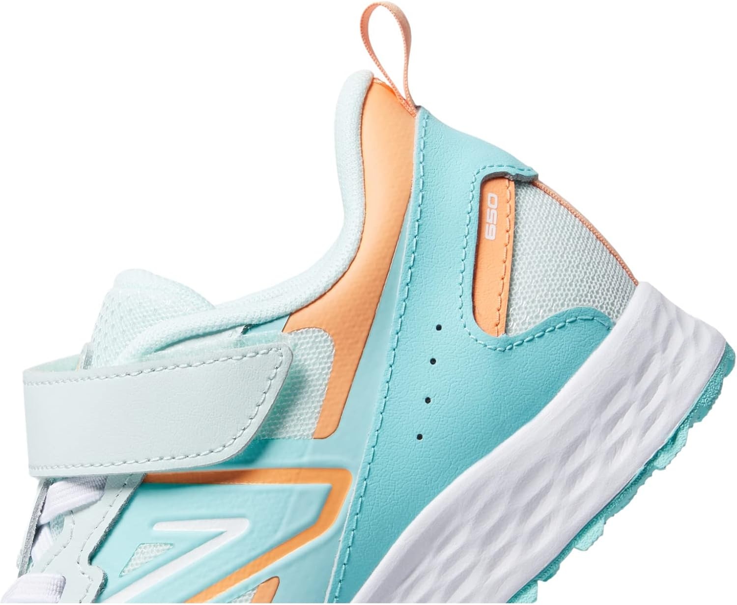 image:imageNew Balance UnisexChild Kids Fresh Foam 650 V1 Bungee Lace with Top Strap Running ShoesLight SurfPeach Glaze