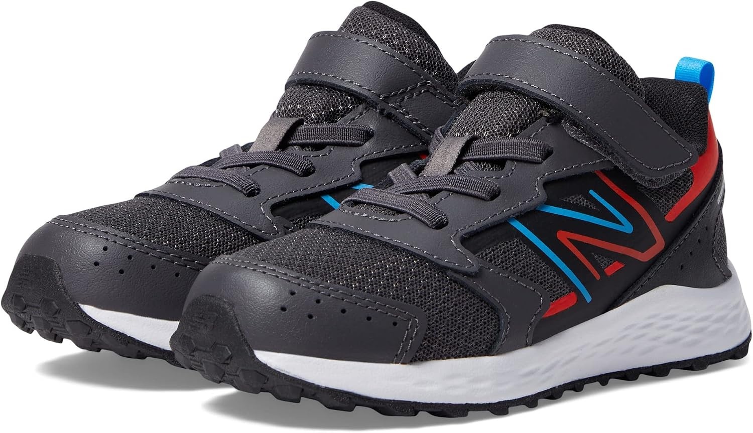 image:imageNew Balance UnisexChild Kids Fresh Foam 650 V1 Bungee Lace with Top Strap Running ShoesMagnetNeo FlameVibrant Sky