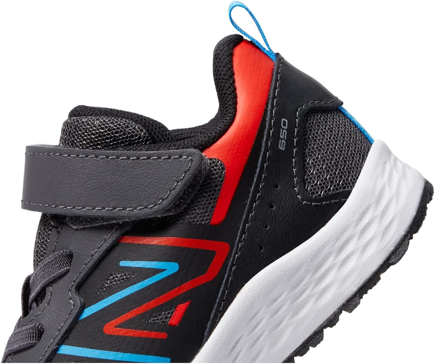 image:imageNew Balance UnisexChild Kids Fresh Foam 650 V1 Bungee Lace with Top Strap Running ShoesMagnetNeo FlameVibrant Sky