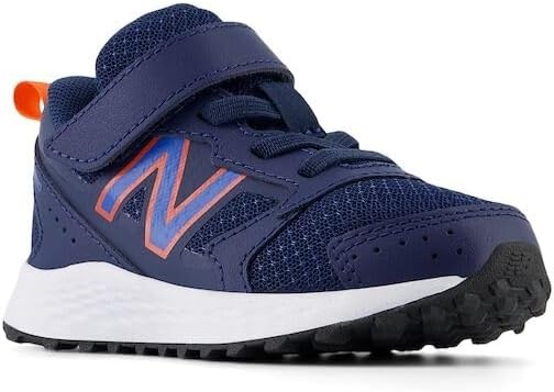 image:imageNew Balance UnisexChild Kids Fresh Foam 650 V1 Bungee Lace with Top Strap Running ShoesNb NavyBlue OasisTeam Orange