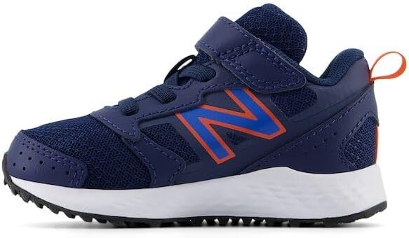image:imageNew Balance UnisexChild Kids Fresh Foam 650 V1 Bungee Lace with Top Strap Running ShoesNb NavyBlue OasisTeam Orange