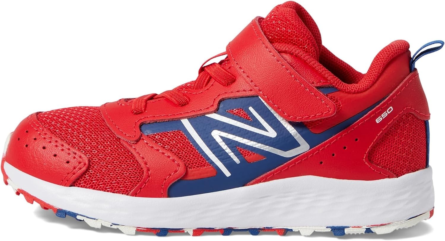 image:imageNew Balance UnisexChild Kids Fresh Foam 650 V1 Bungee Lace with Top Strap Running ShoesTeam RedNight SkyWhite