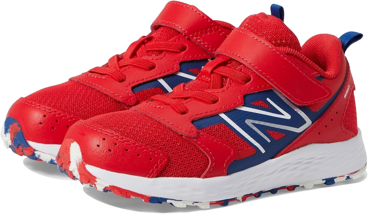 image:imageNew Balance UnisexChild Kids Fresh Foam 650 V1 Bungee Lace with Top Strap Running ShoesTeam RedNight SkyWhite