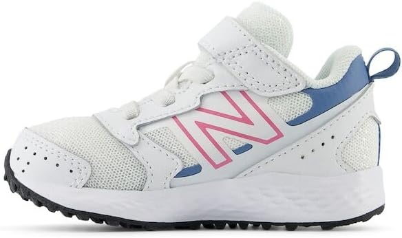 image:imageNew Balance UnisexChild Kids Fresh Foam 650 V1 Bungee Lace with Top Strap Running ShoesWhiteReal PinkHeron Blue