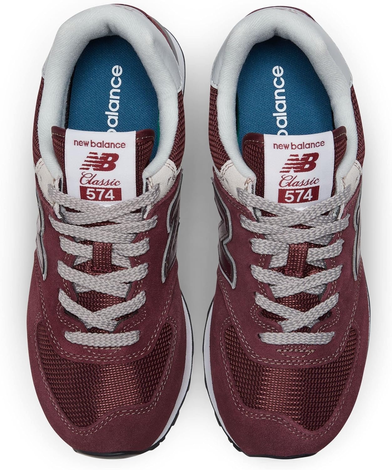 image:imageNew Balance Womens 574 Core Sneaker Casual ShoesBurgundywhite