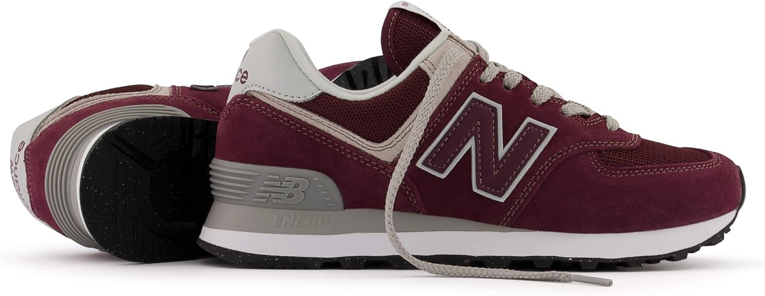 image:imageNew Balance Womens 574 Core Sneaker Casual ShoesBurgundywhite