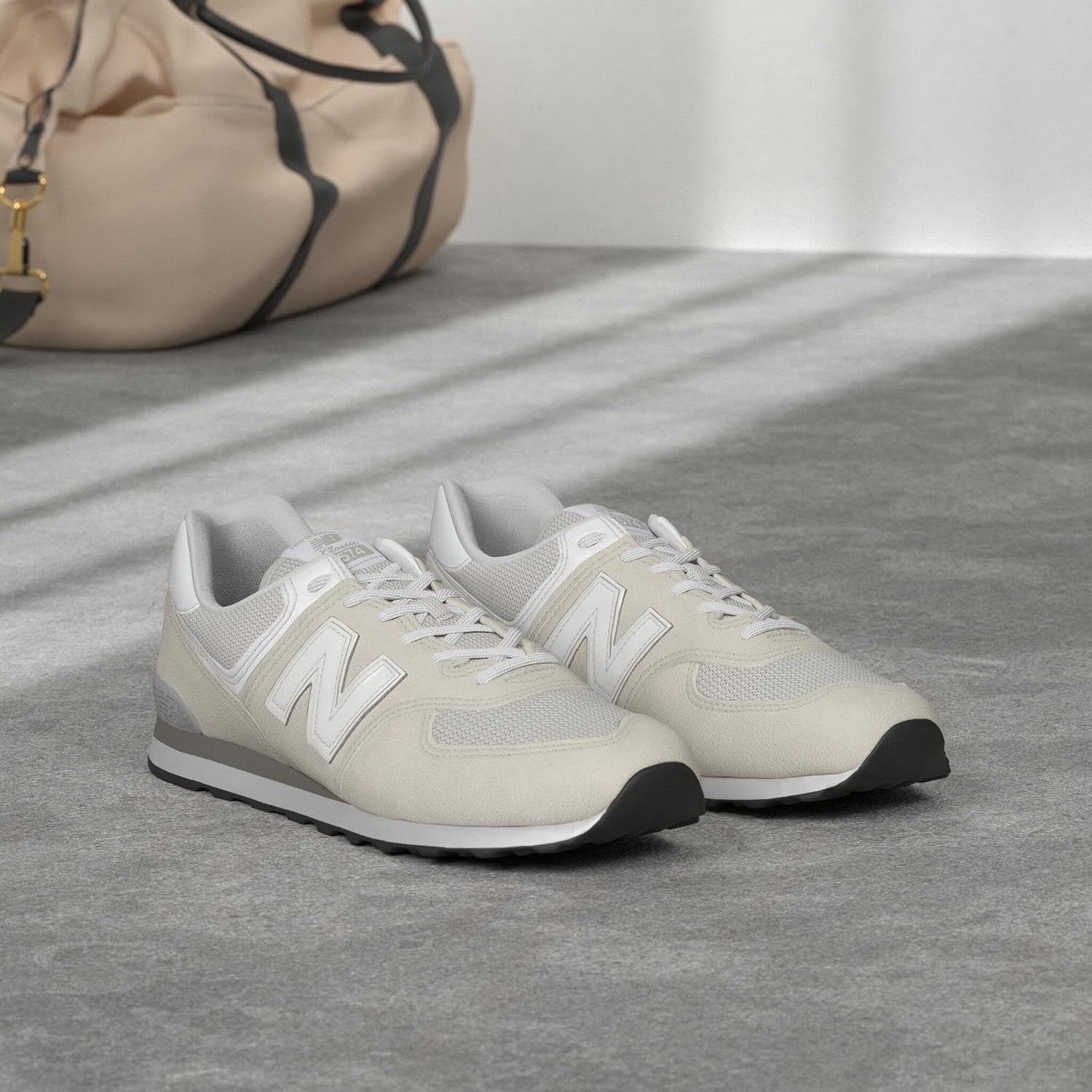 image:imageNew Balance Womens 574 Core Sneaker Casual ShoesNimbus CloudWhite