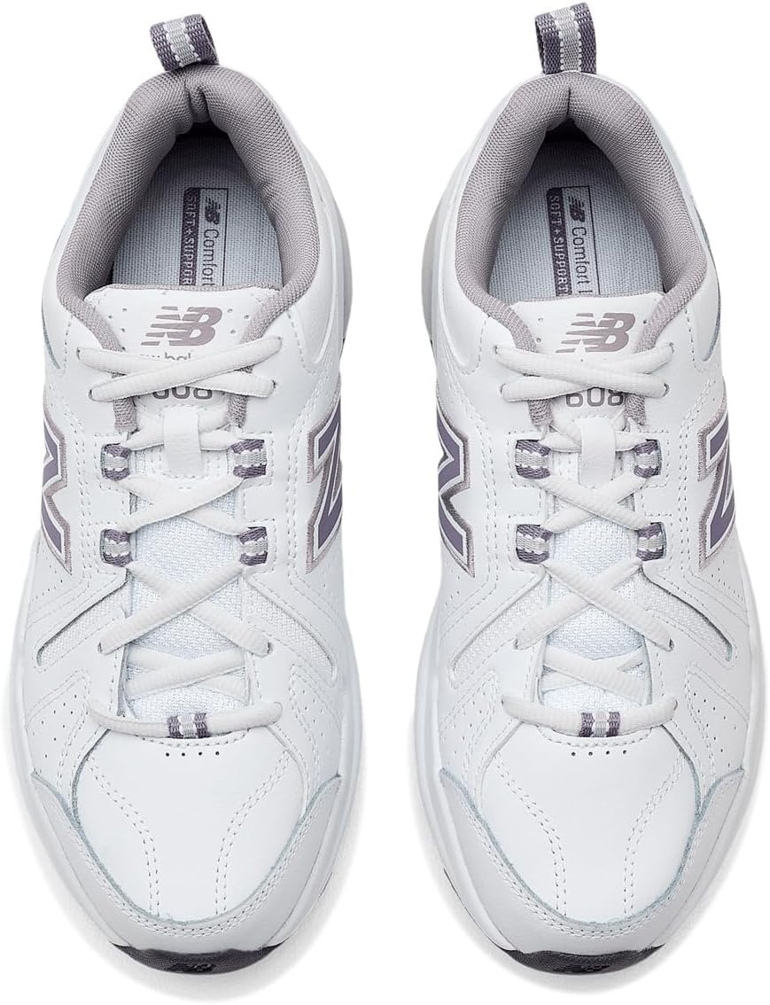 image:imageNew Balance Womens 608 V5 Casual Comfort Cross TrainerWhiteCandied Violet