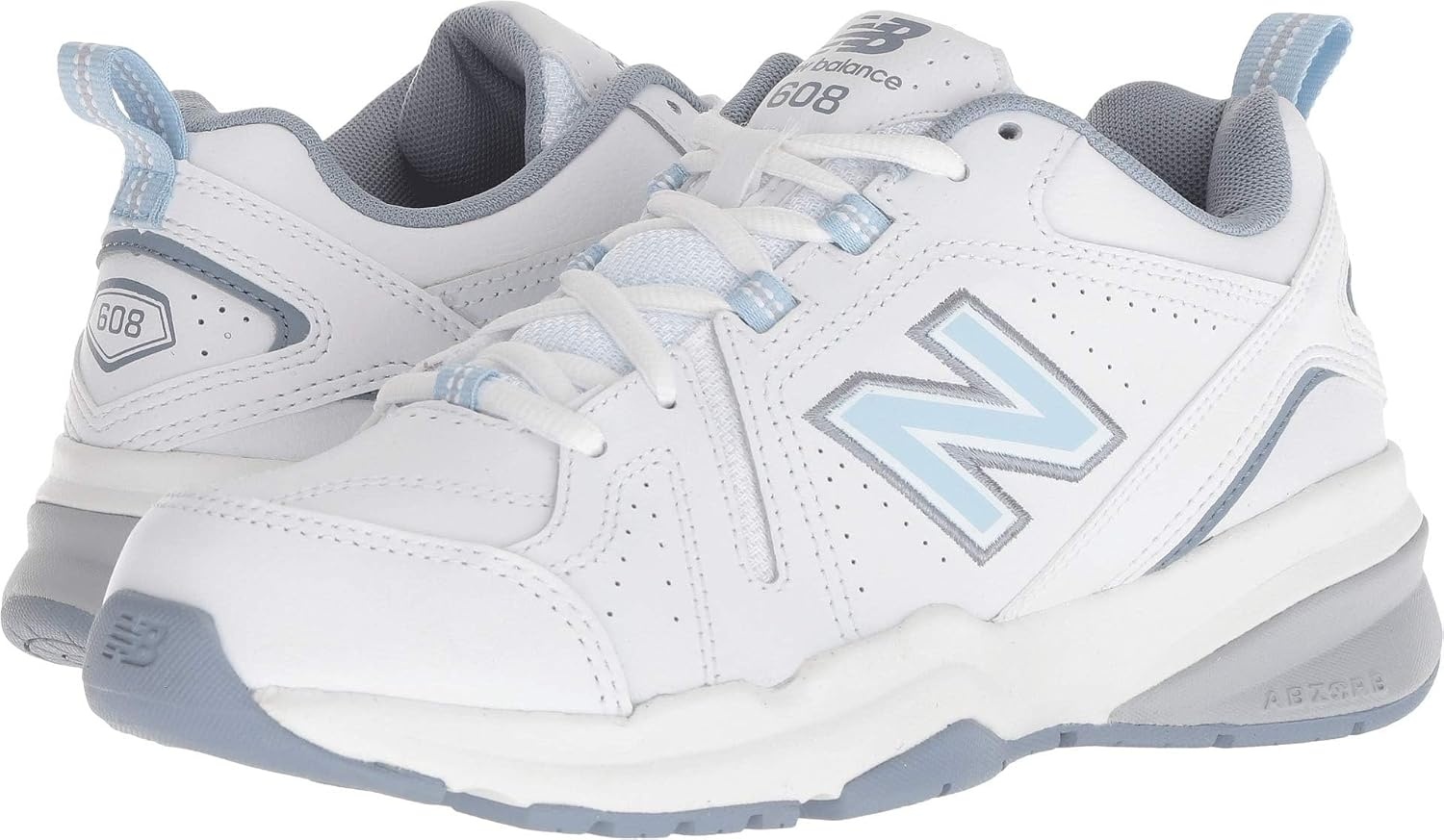 image:imageNew Balance Womens 608 V5 Casual Comfort Cross TrainerWhiteLight Blue