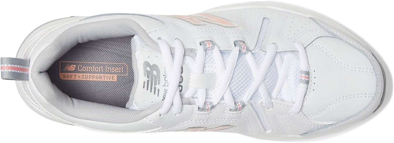 image:imageNew Balance Womens 608 V5 Casual Comfort Cross TrainerWhitePink