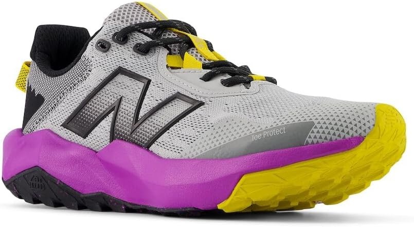 image:imageNew Balance Womens Dynasoft Nitrel V6 Trail Running ShoesRain CloudPurple FuchsiaGinger Lemon