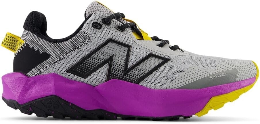 image:imageNew Balance Womens Dynasoft Nitrel V6 Trail Running ShoesRain CloudPurple FuchsiaGinger Lemon