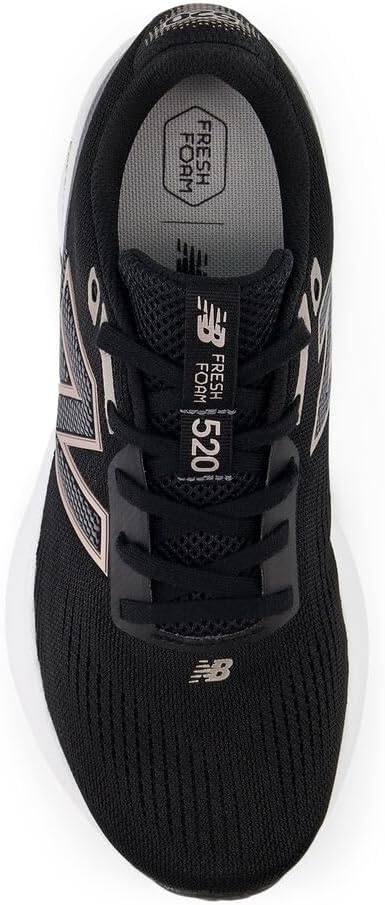 image:imageNew Balance Womens Fresh Foam 520 V9 Running ShoesBlackCastlerockMetallic Rose