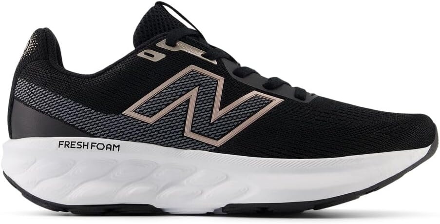 image:imageNew Balance Womens Fresh Foam 520 V9 Running ShoesBlackCastlerockMetallic Rose