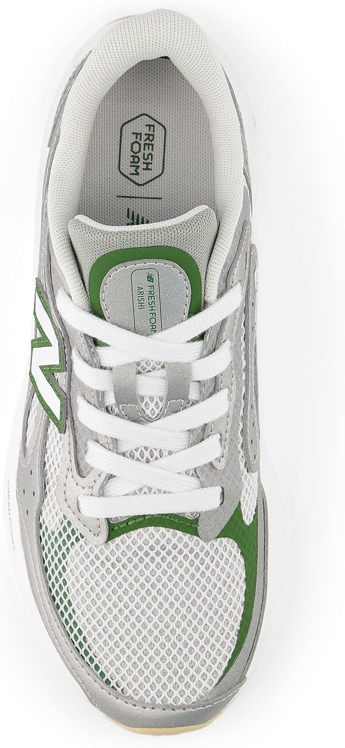image:imageNew Balance Womens Fresh Foam Arishi V4RaincloudSilver MetallicDark Alpine Green
